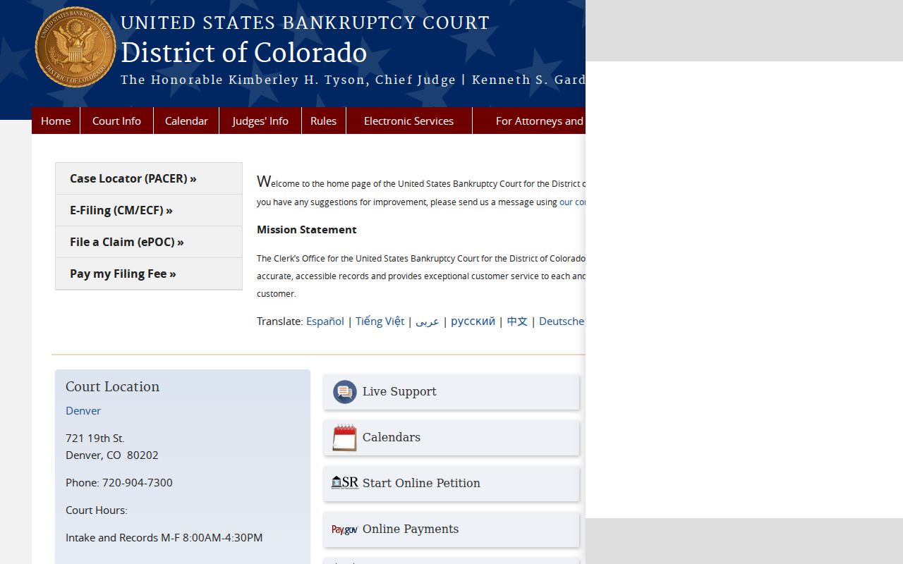 Federal bankruptcy court records route separate from Chaffee County court records